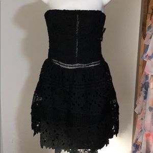 Romeo + Juliet Black Lace Strapless Dress